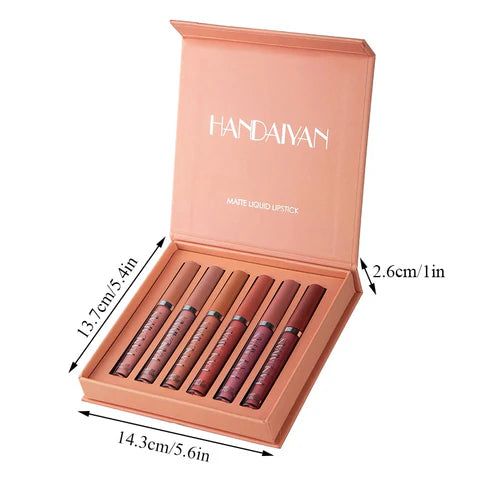 6 Pcs Matte Liquid Lipsticks
